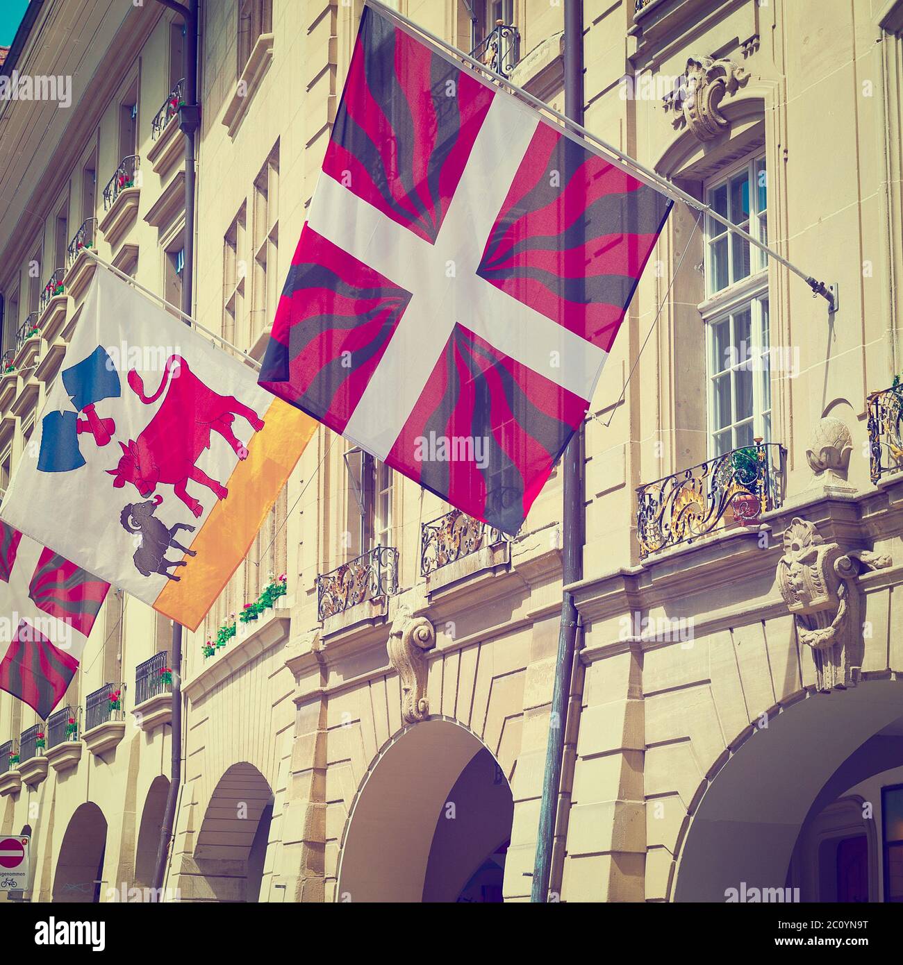 Flags in Berne Stock Photo Alamy