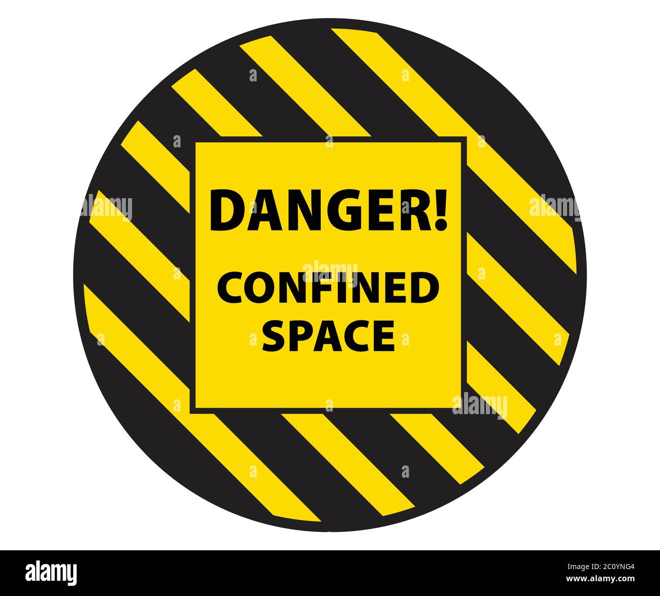 Danger Confined Space Floor Sign vector Stock Vector Image & Art - Alamy
