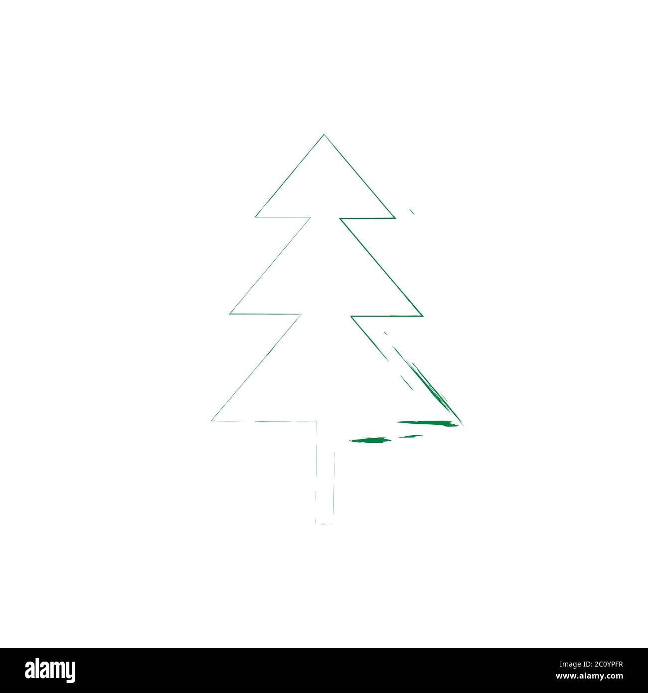 Christmas tree grunge silhouette Stock Photo - Alamy