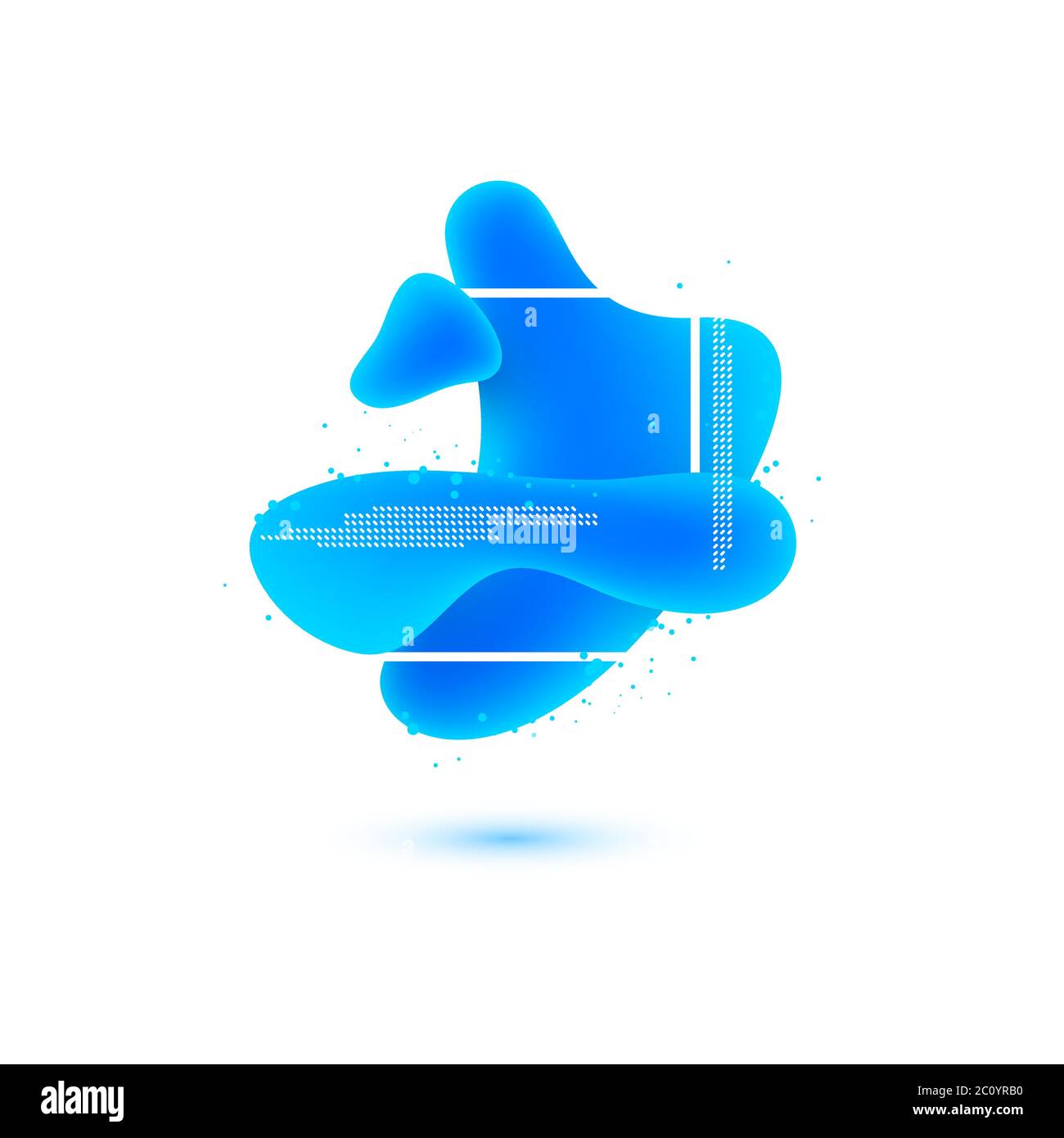 Geometric flowing liquid shapes. Stock Vector
