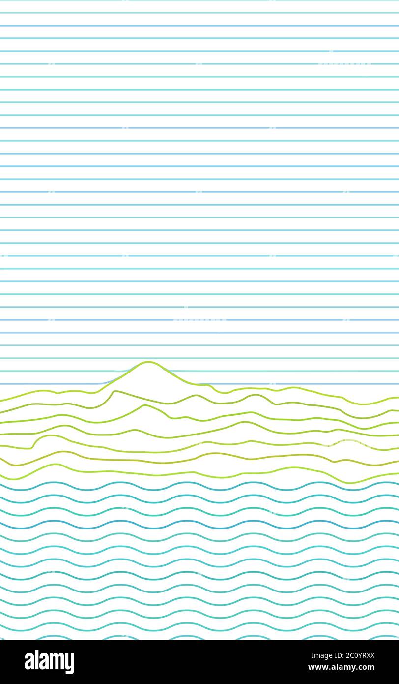 Random landscape line illustration hi-res stock photography and images ...