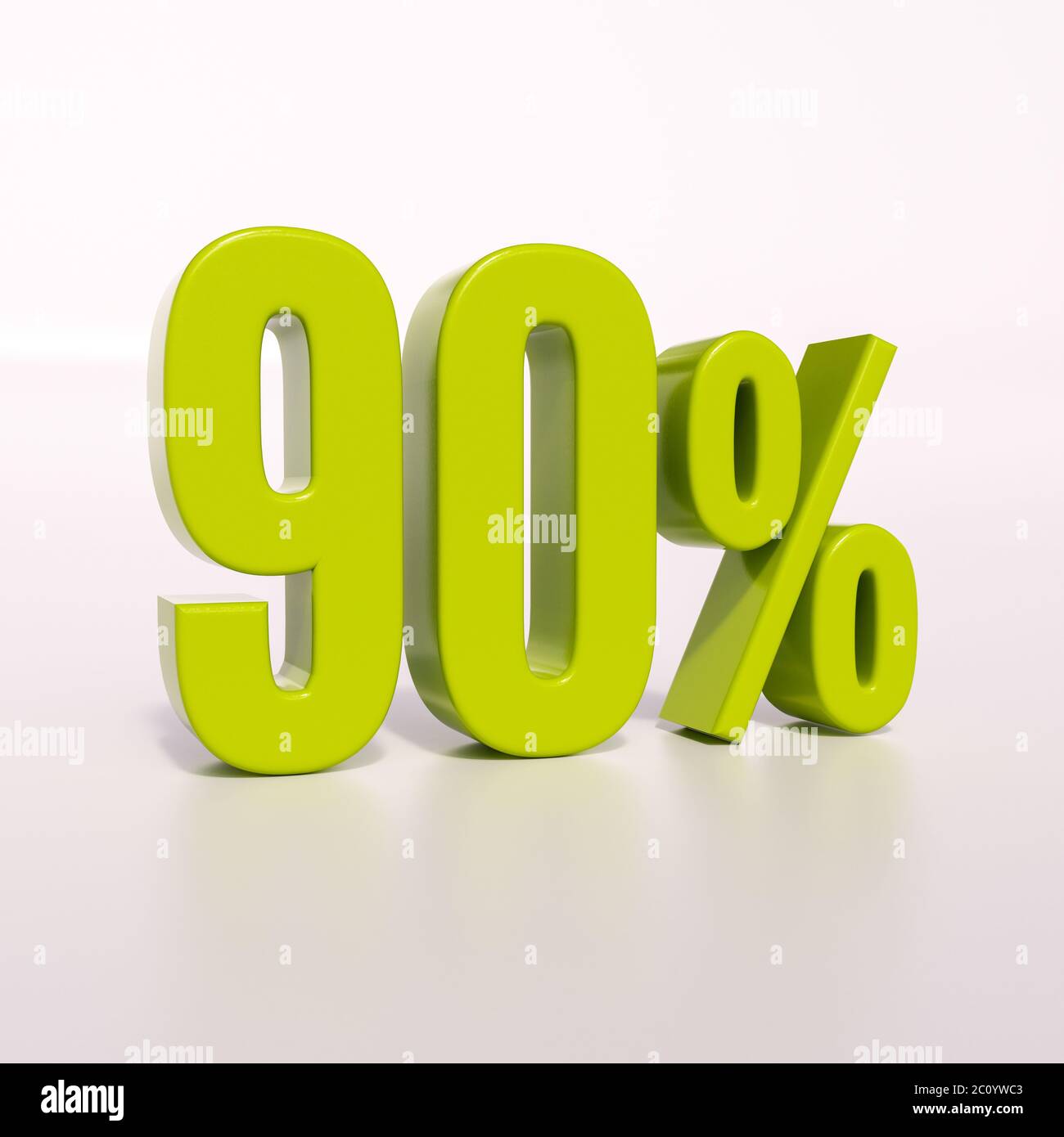 Percentage sign, 90 percent Stock Photo - Alamy