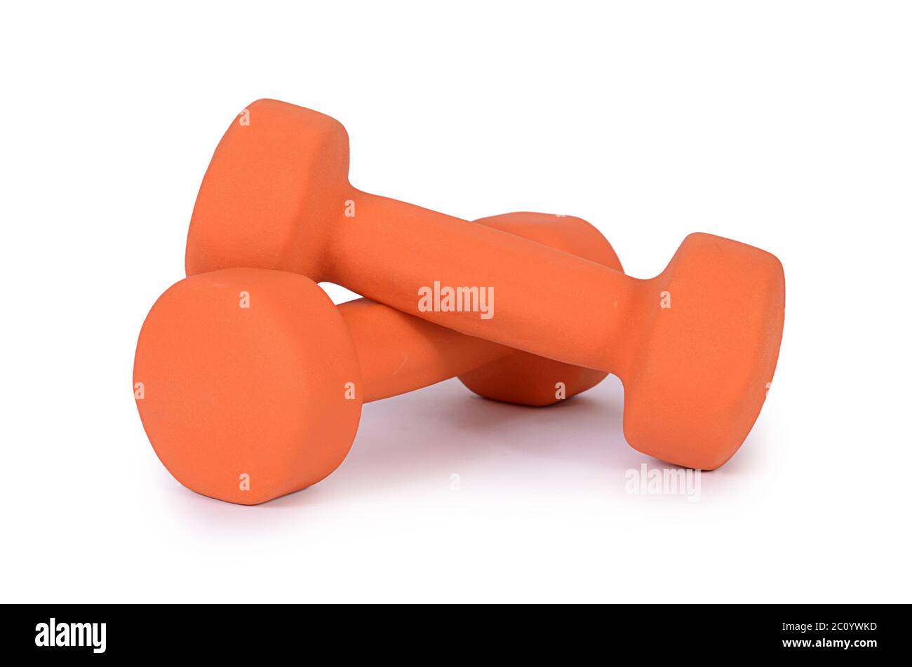 Dumbbells isolated on a white background Stock Photo