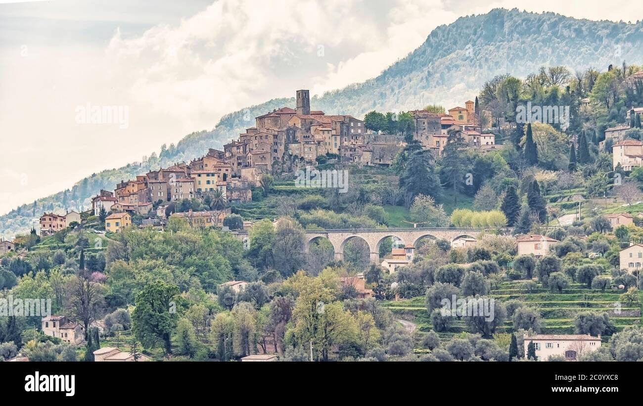 Le-Bar-Sur-Loup village on the French Riviera Stock Photo - Alamy
