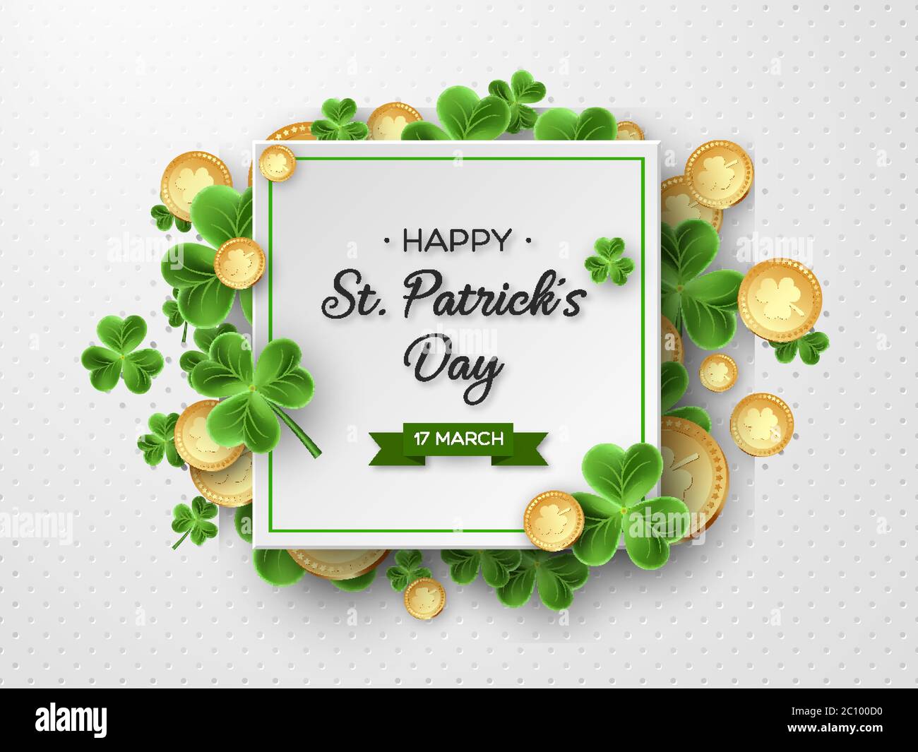 St. Patricks Day greeting holiday design. Stock Vector