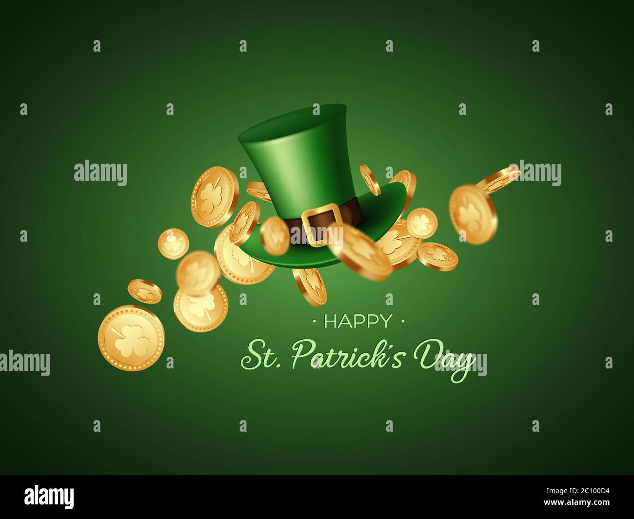 St. Patricks Day greeting holiday design. Stock Vector
