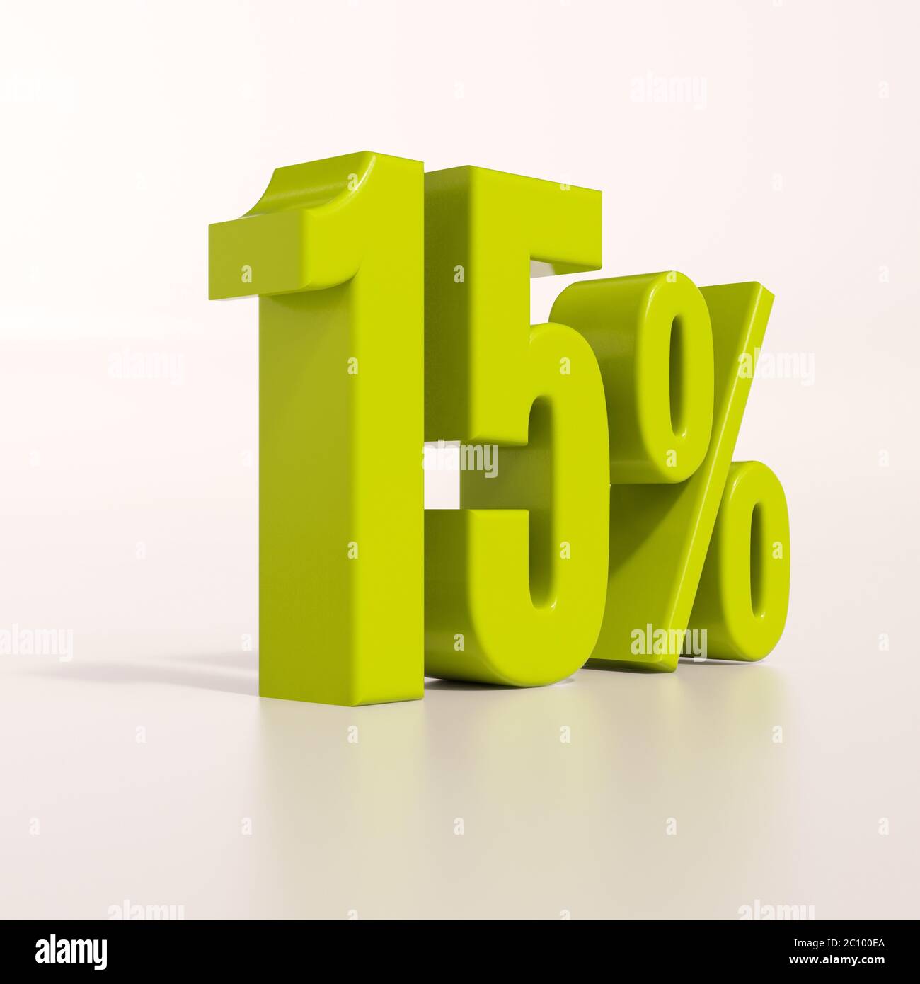 Percentage sign, 15 percent Stock Photo