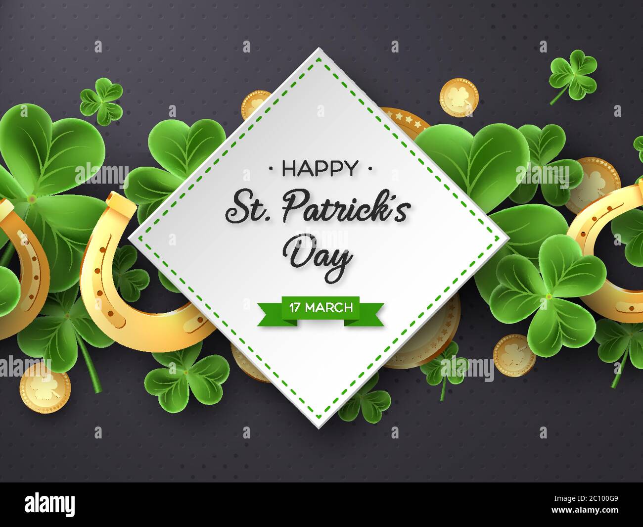 St. Patricks Day greeting holiday design. Stock Vector