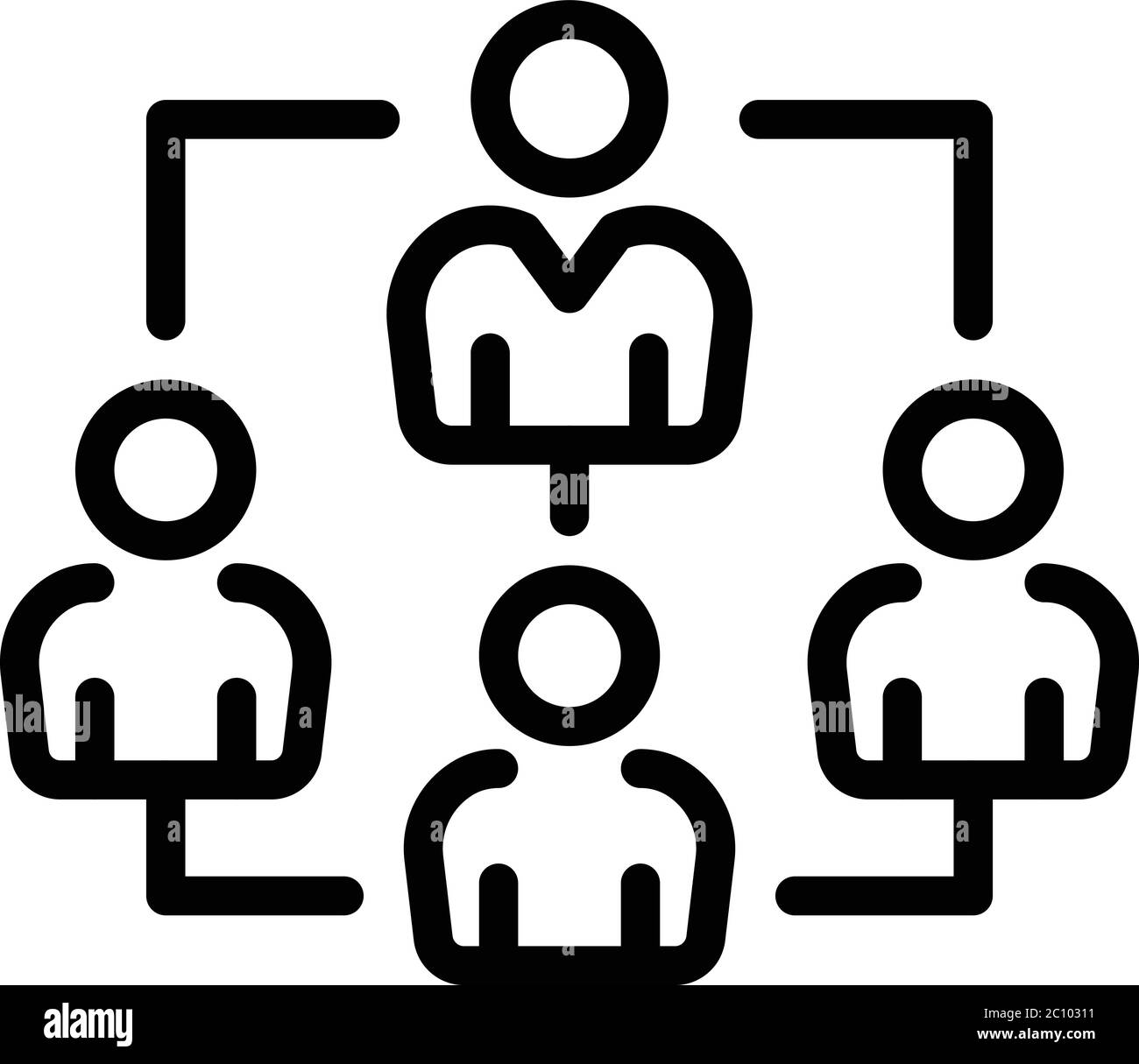 Work team icon, outline style Stock Vector Image & Art - Alamy