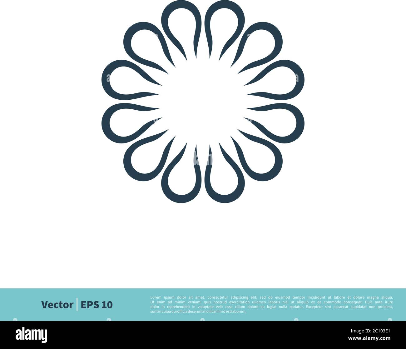 Ornamental Flower Icon Vector Logo Template Illustration Design. Vector ...
