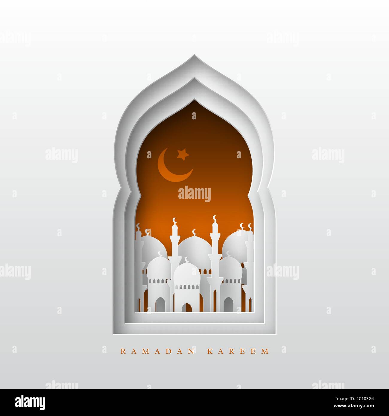 Ramadan Kareem greeting background. Stock Vector