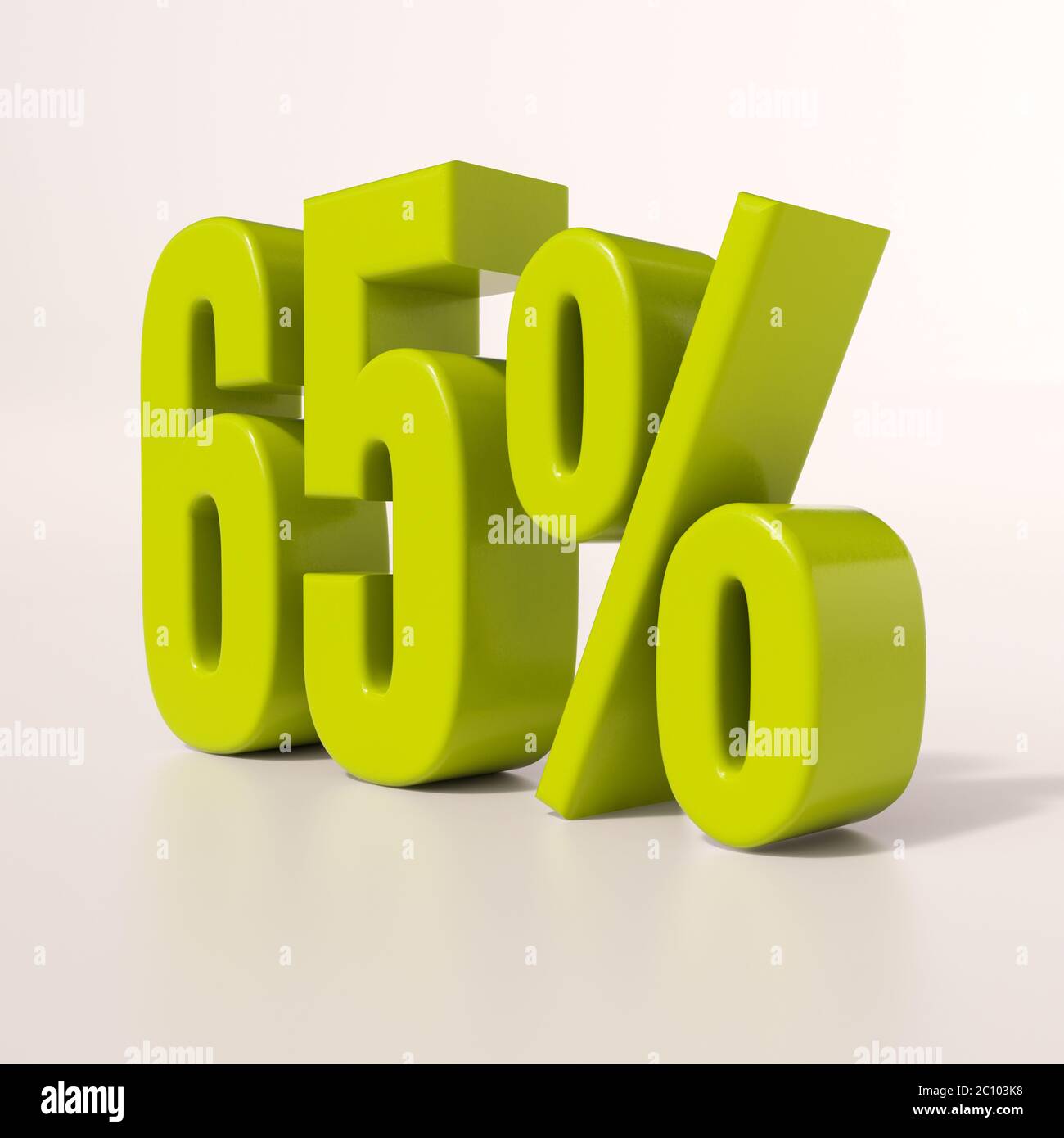 Percentage sign, 65 percent Stock Photo - Alamy