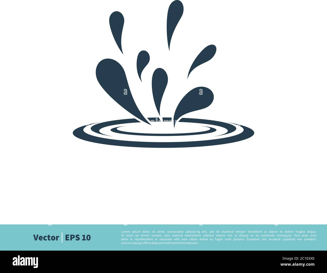 Drop Water, Splash Water Icon Vector Logo Template Illustration Design ...