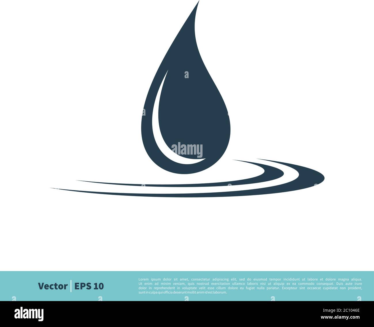 Drop Water and Swoosh Icon Vector Logo Template Illustration Design ...