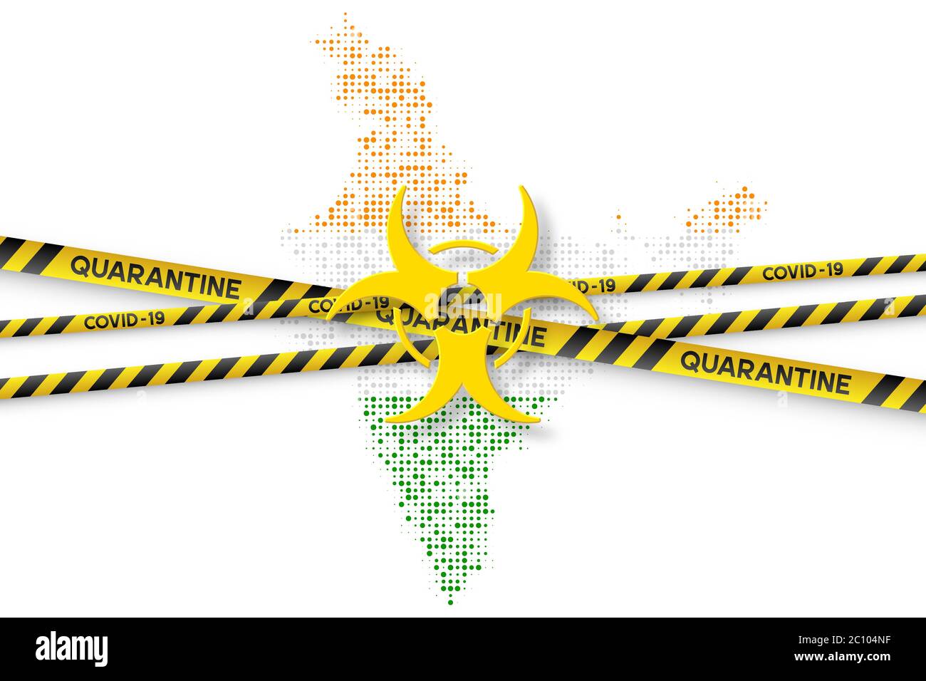 India Coronavirus quarantine concept. Stock Vector