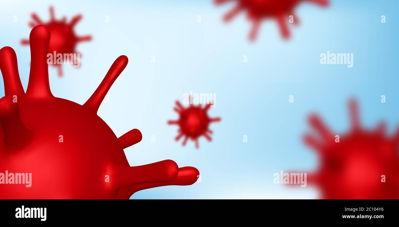 Vector 3d abstract virus, bacteria. Stock Vector