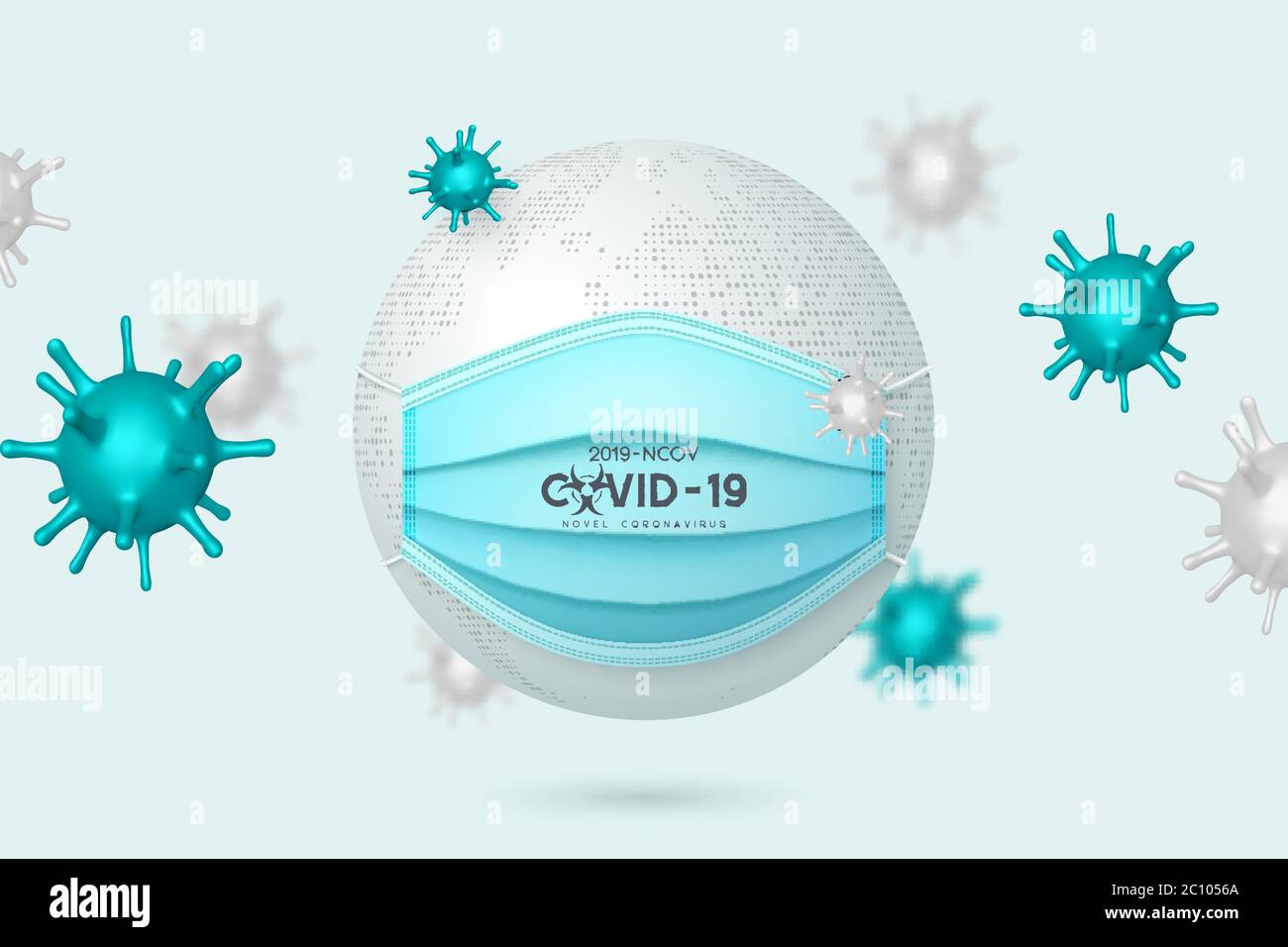 Coronavirus, Covid-19 dangerous virus concept. Stock Vector