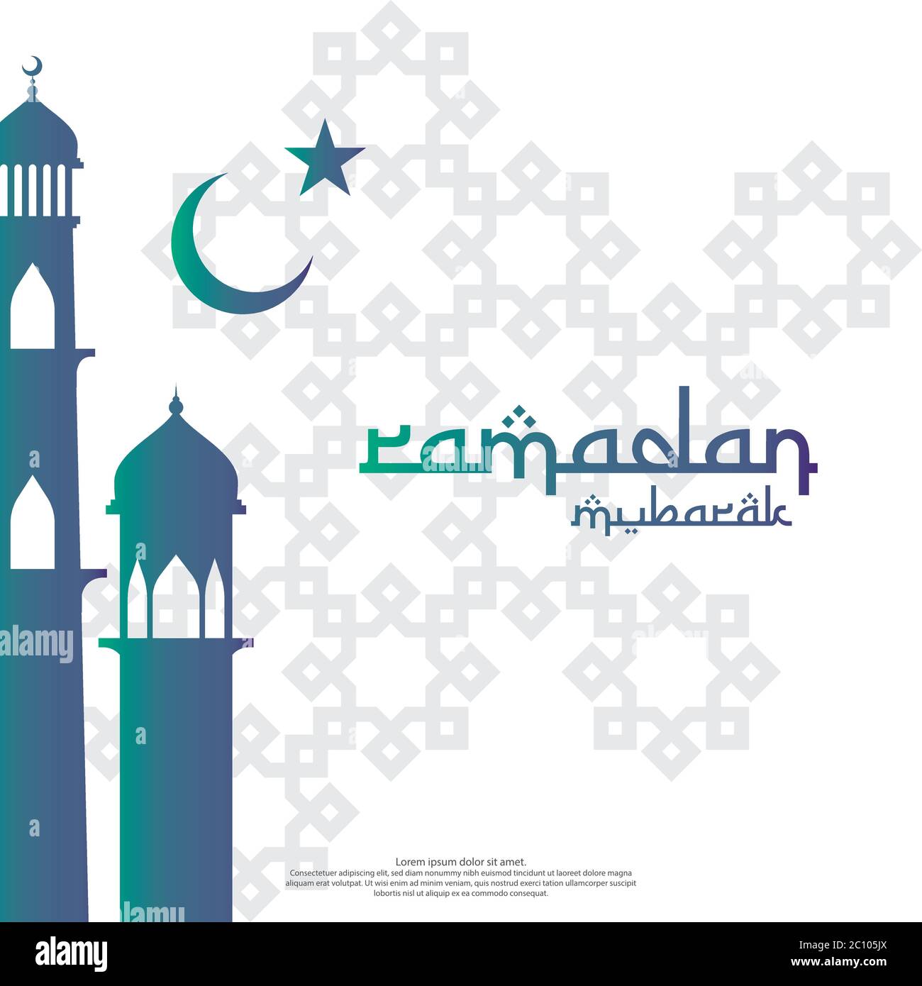 islamic design concept. Ramadan Kareem or Eid Mubarak invitation Banner ...