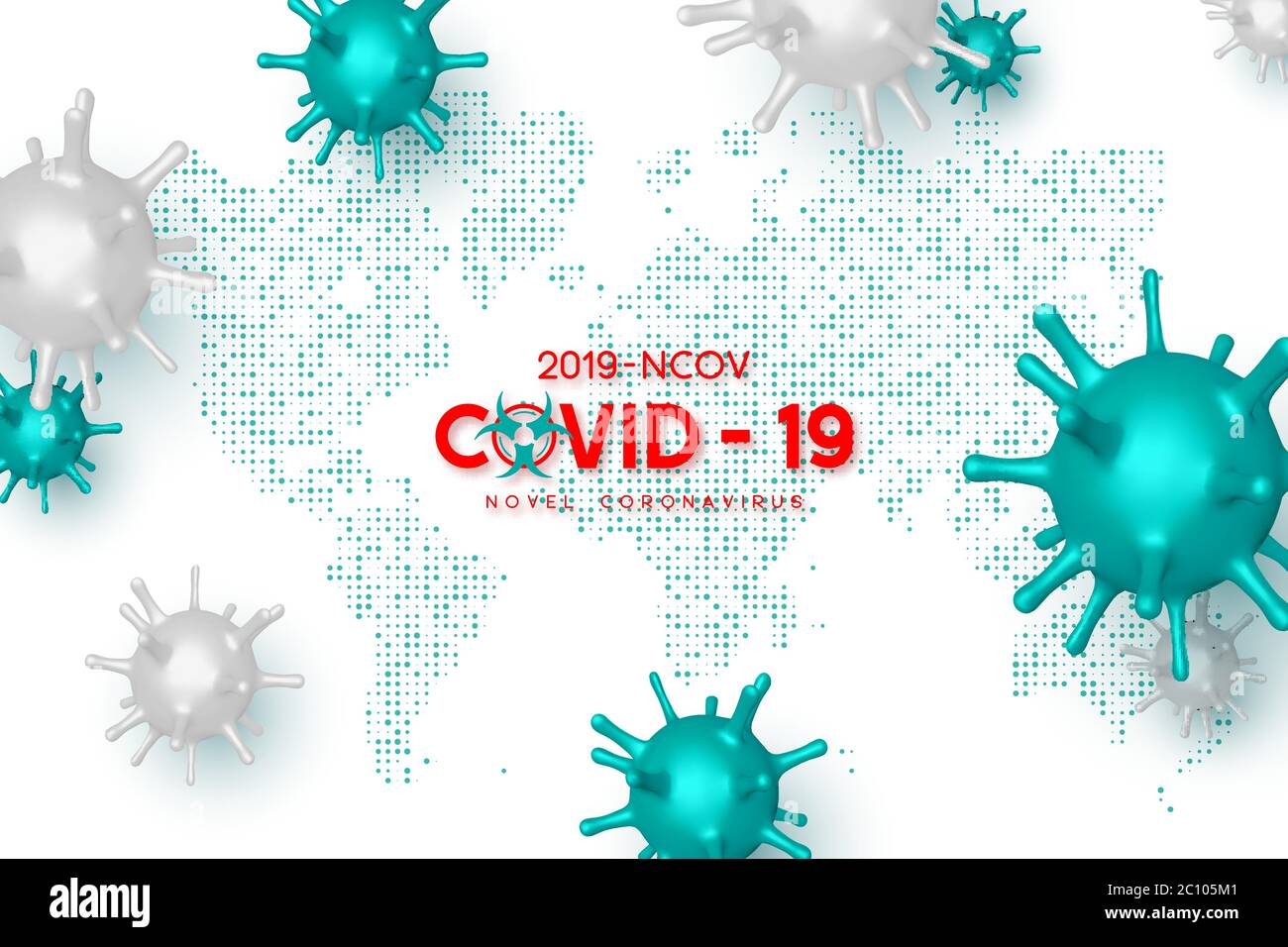 Coronavirus, Covid-19 dangerous virus concept. Stock Vector