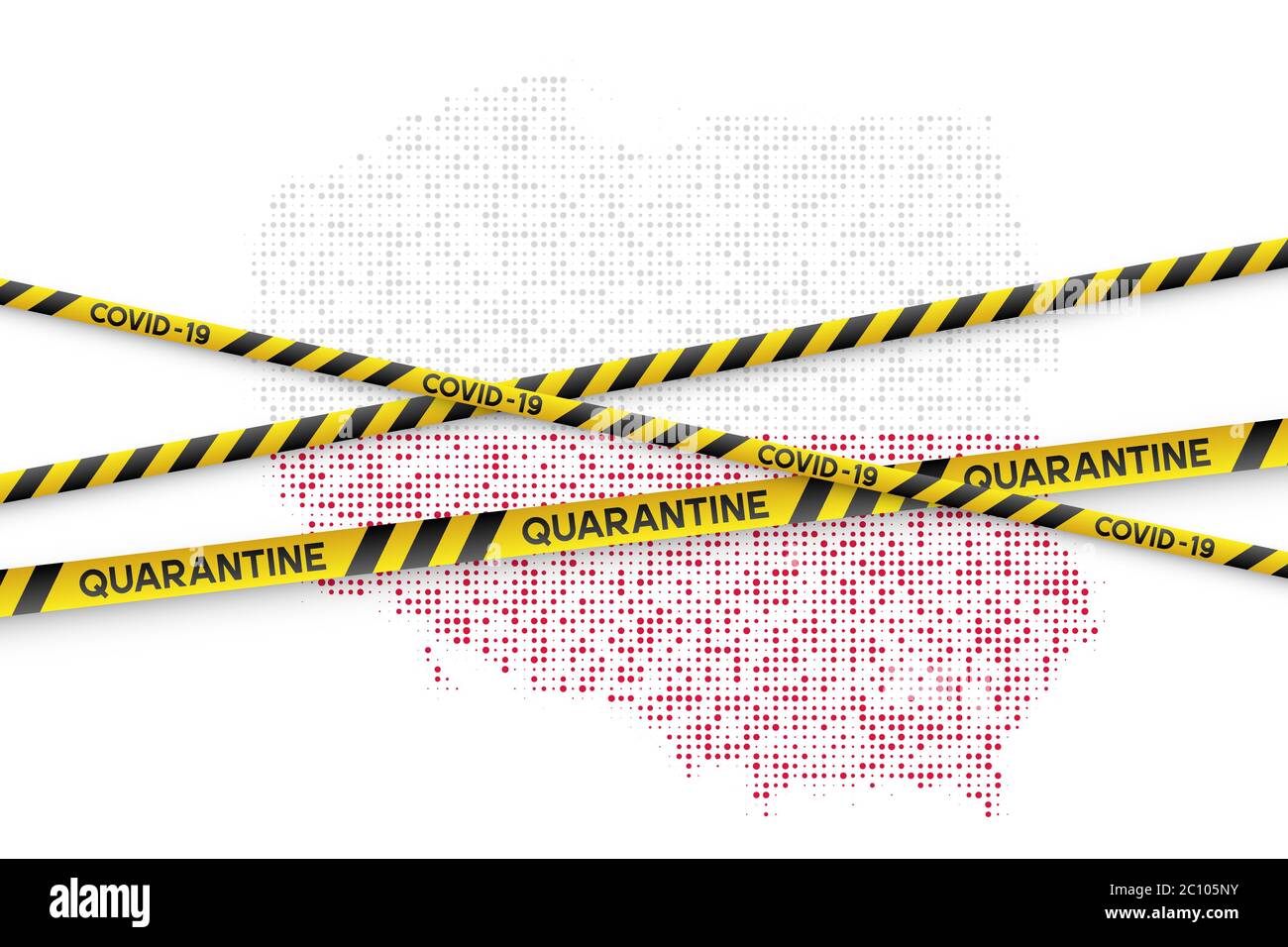 Poland Coronavirus quarantine concept. Stock Vector