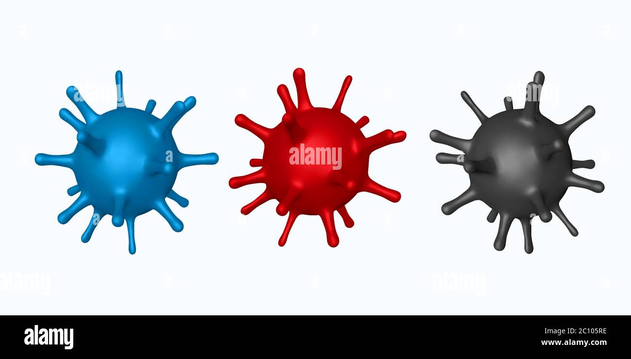 Vector set 3d abstract virus, bacteria Stock Vector Image & Art - Alamy