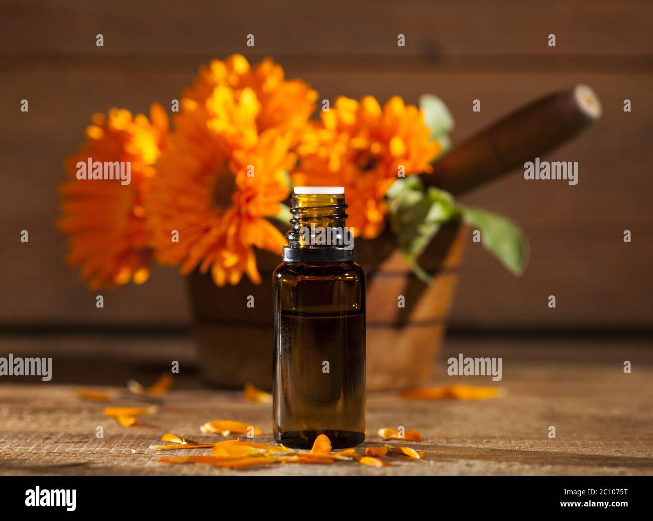 Marigold Essential Oil Stock Photo Alamy