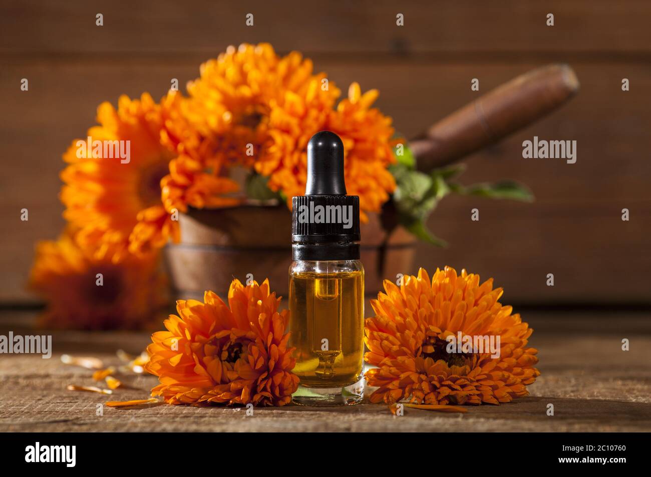 Marigold Essential Oil Stock Photo Alamy