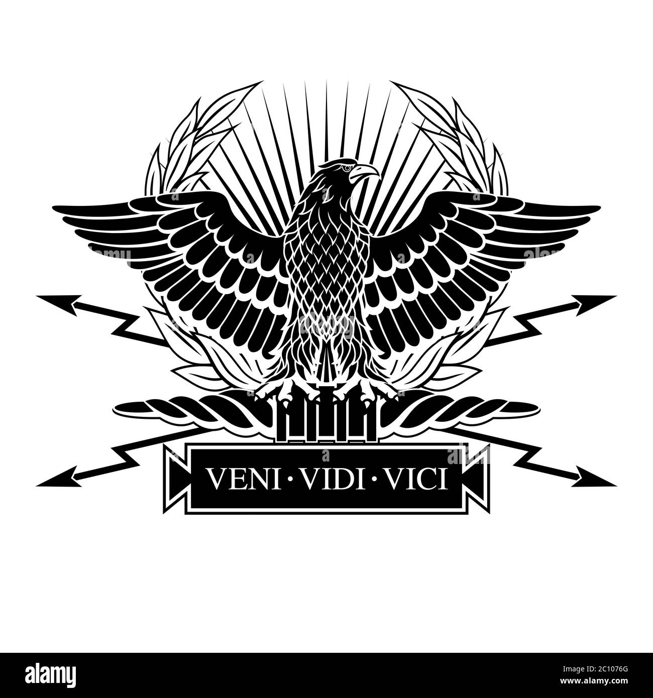Veni vidi vici latin quote poster translation i Vector Image