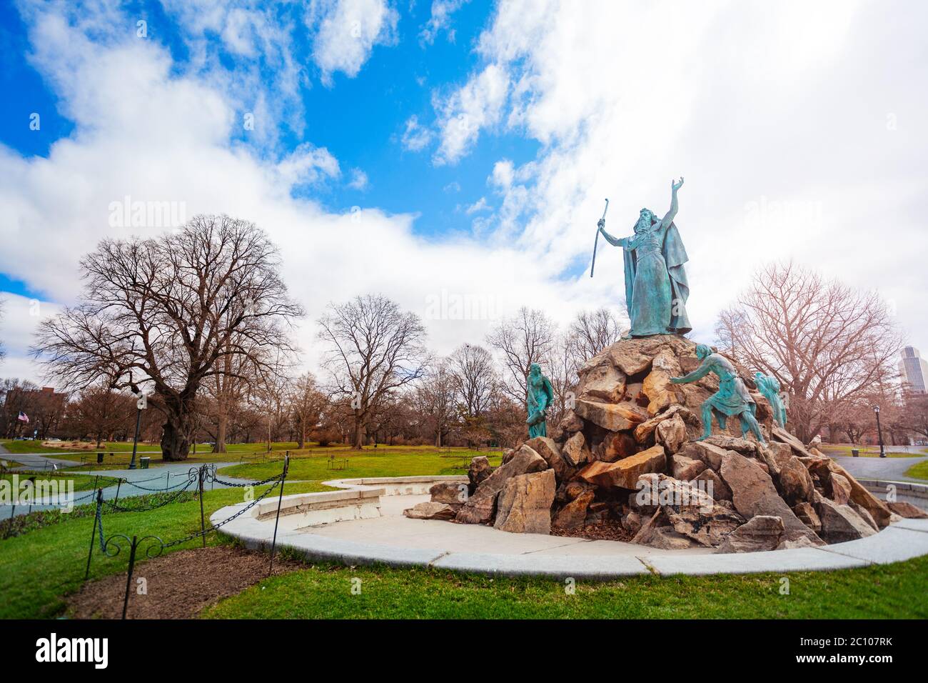 Moses Statue, King Memorial Fountain Washington Park Parade Ground