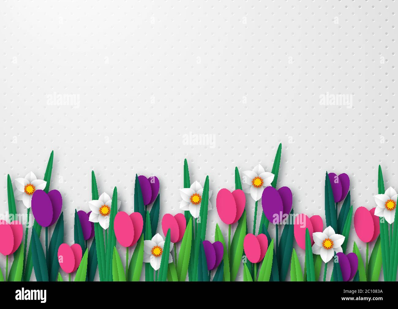 Spring empty template for seasonal holiday design Stock Vector Image