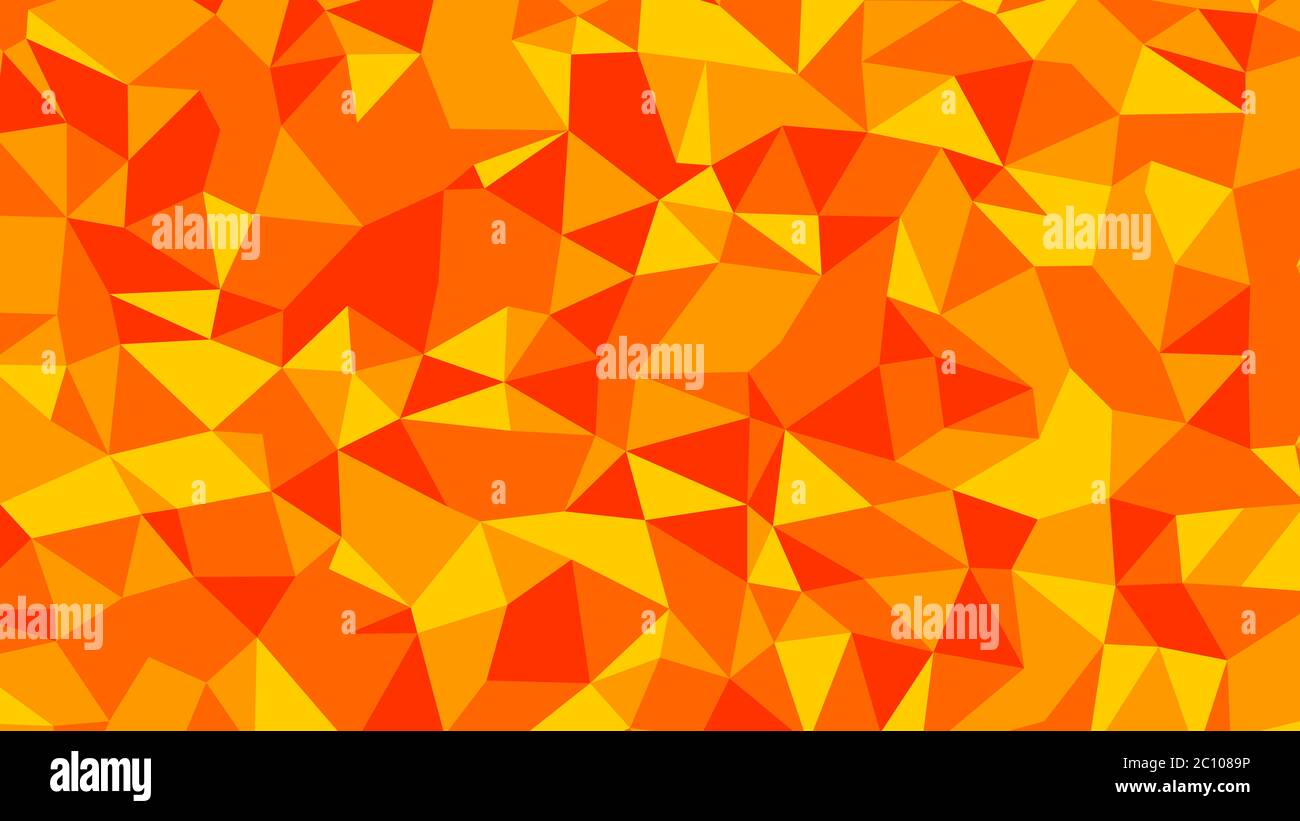 Abstract red orange vector lowploly of many triangles background for ...