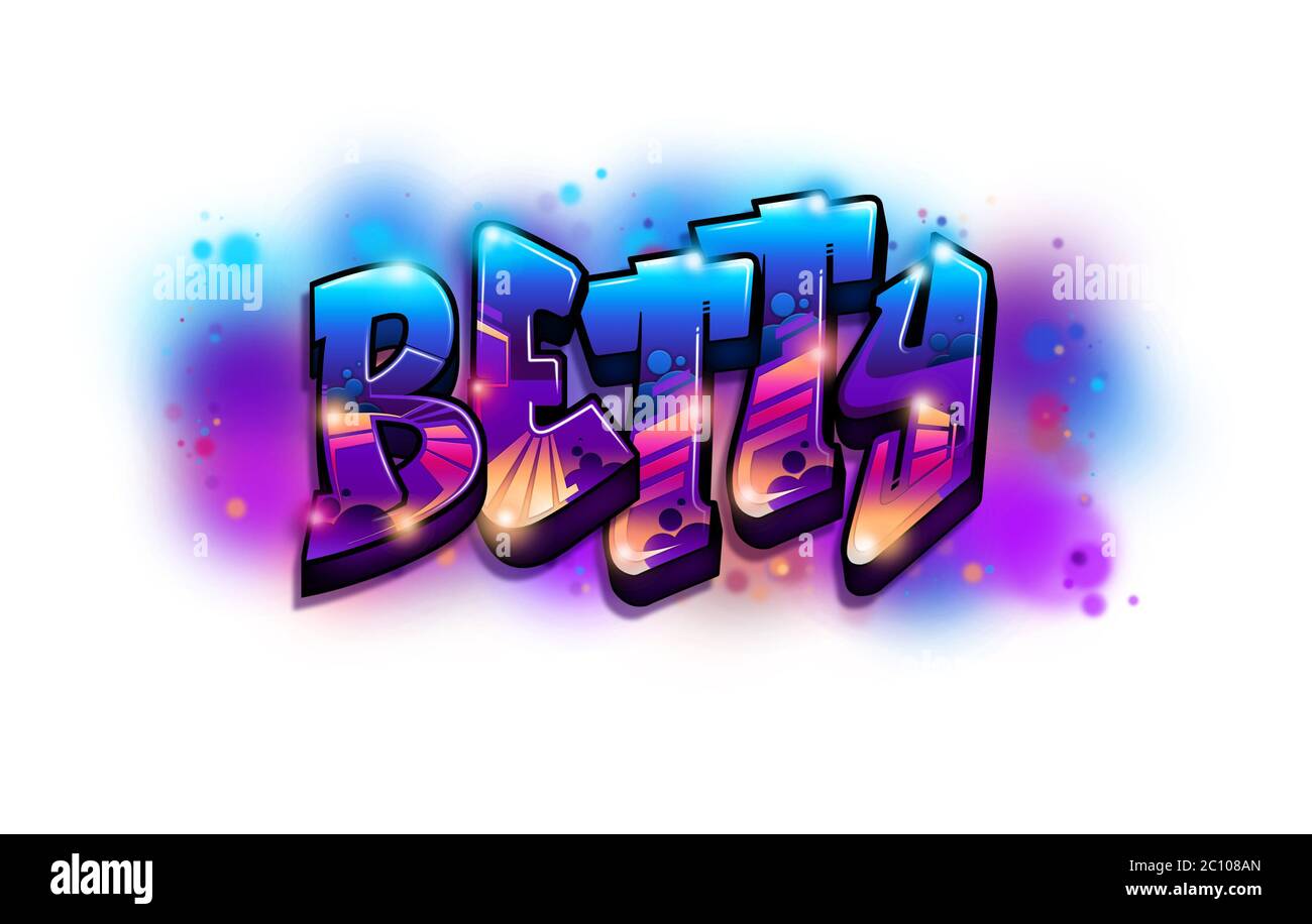 Betty Name Text Graffiti Word Design Stock Photo Alamy