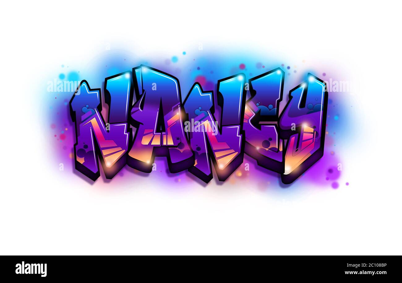 Nancy Name Text Graffiti Word Design Stock Photo - Alamy