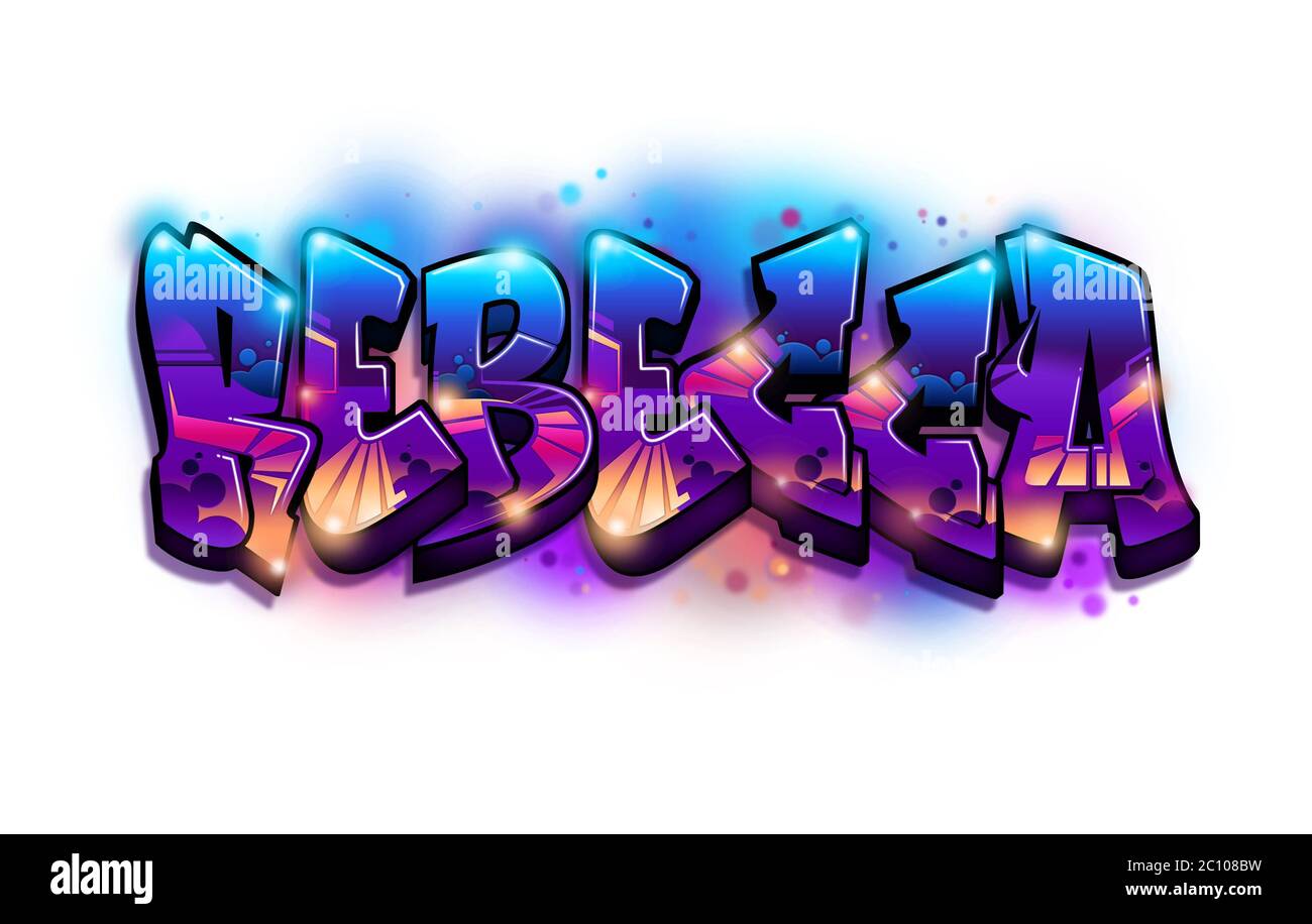 Rebecca Name Text Graffiti Word Design Stock Photo - Alamy