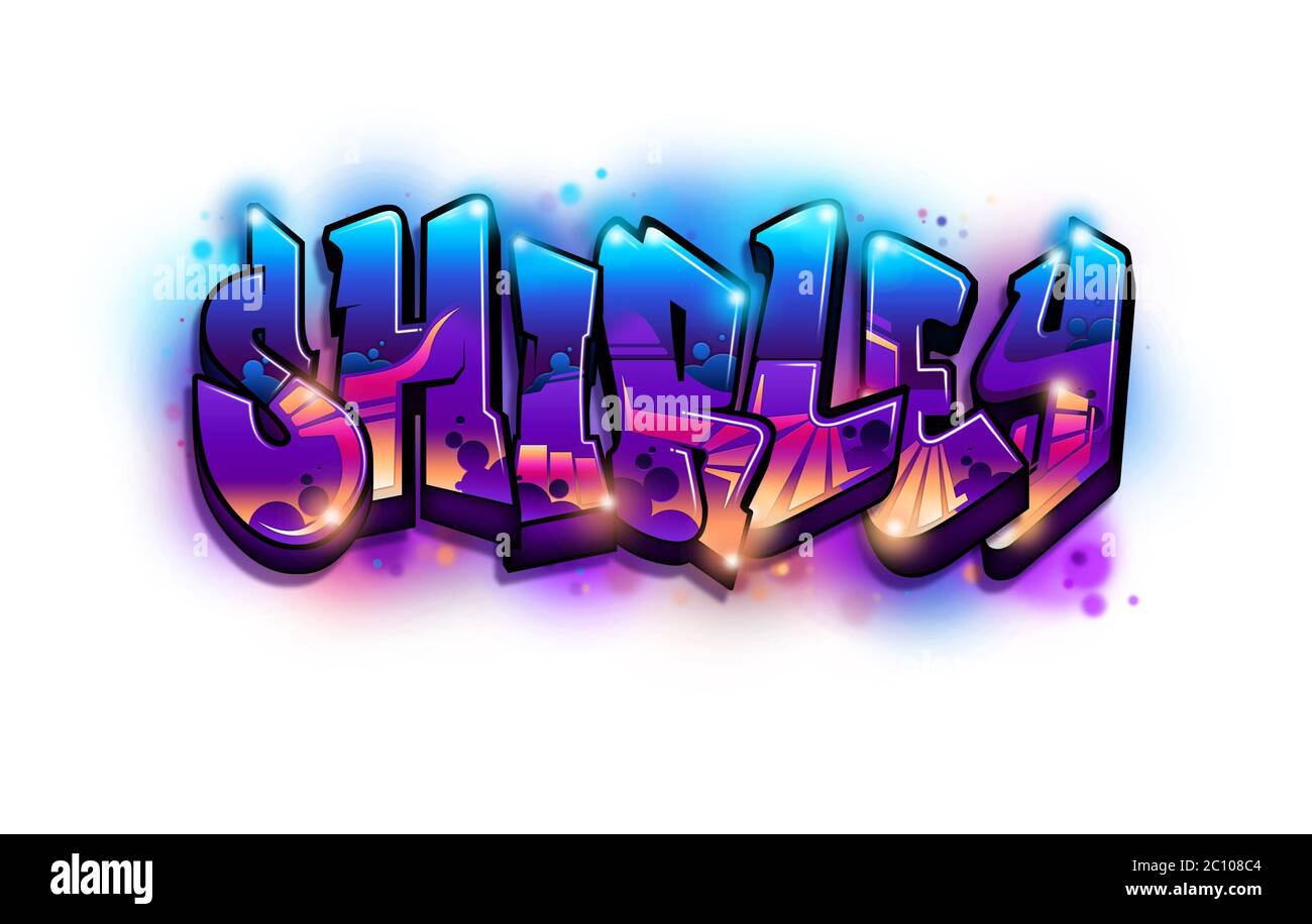 Shirley Name Text Graffiti Word Design Stock Photo Alamy