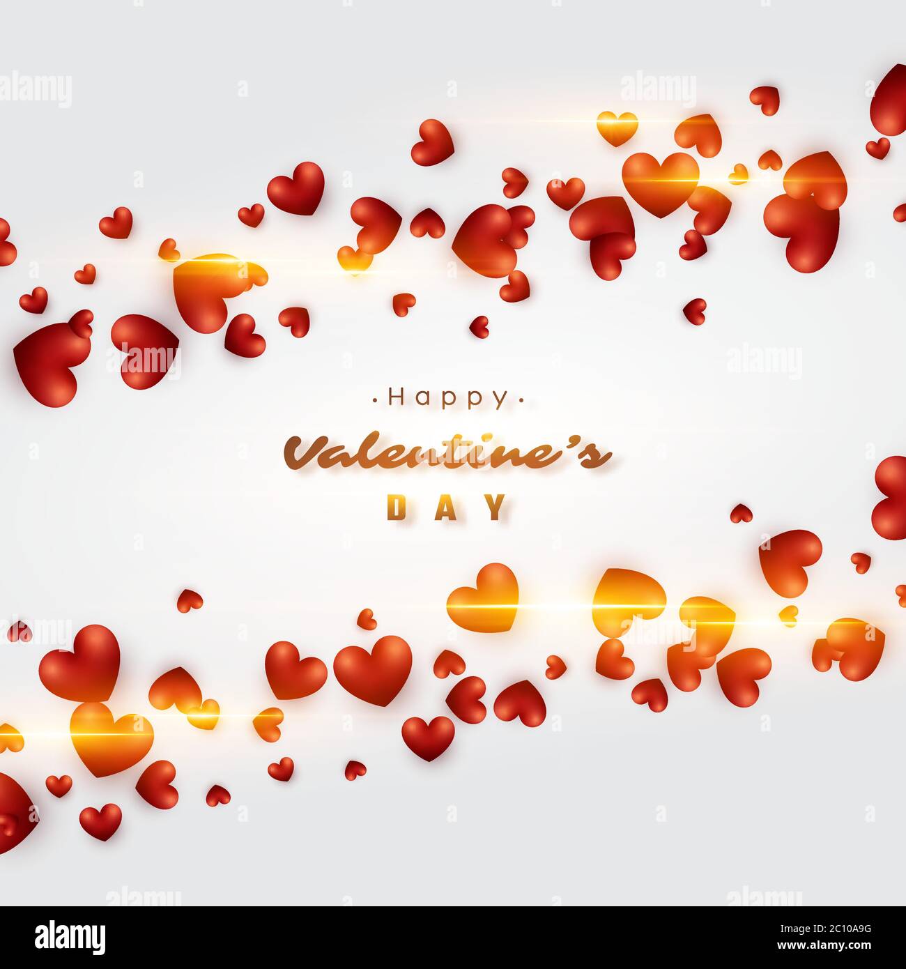 3D Realistic red hearts background Stock Vector Image & Art - Alamy