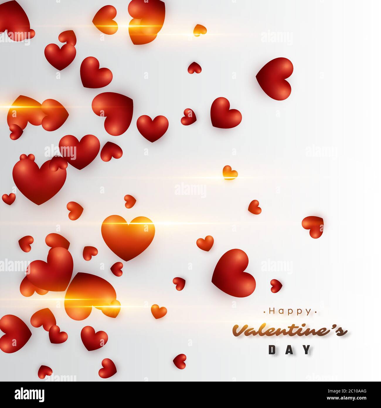 3D Realistic red hearts background Stock Vector Image & Art - Alamy