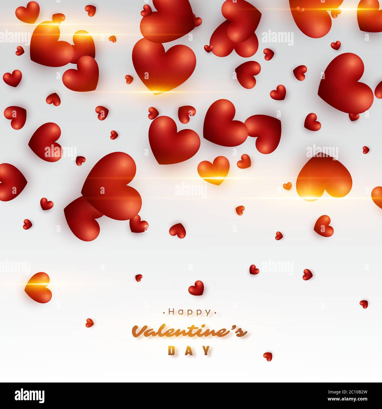 3D Realistic red hearts background Stock Vector Image & Art - Alamy