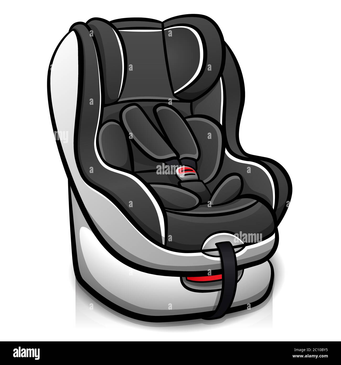Vector illustration of child car seat design Stock Vector