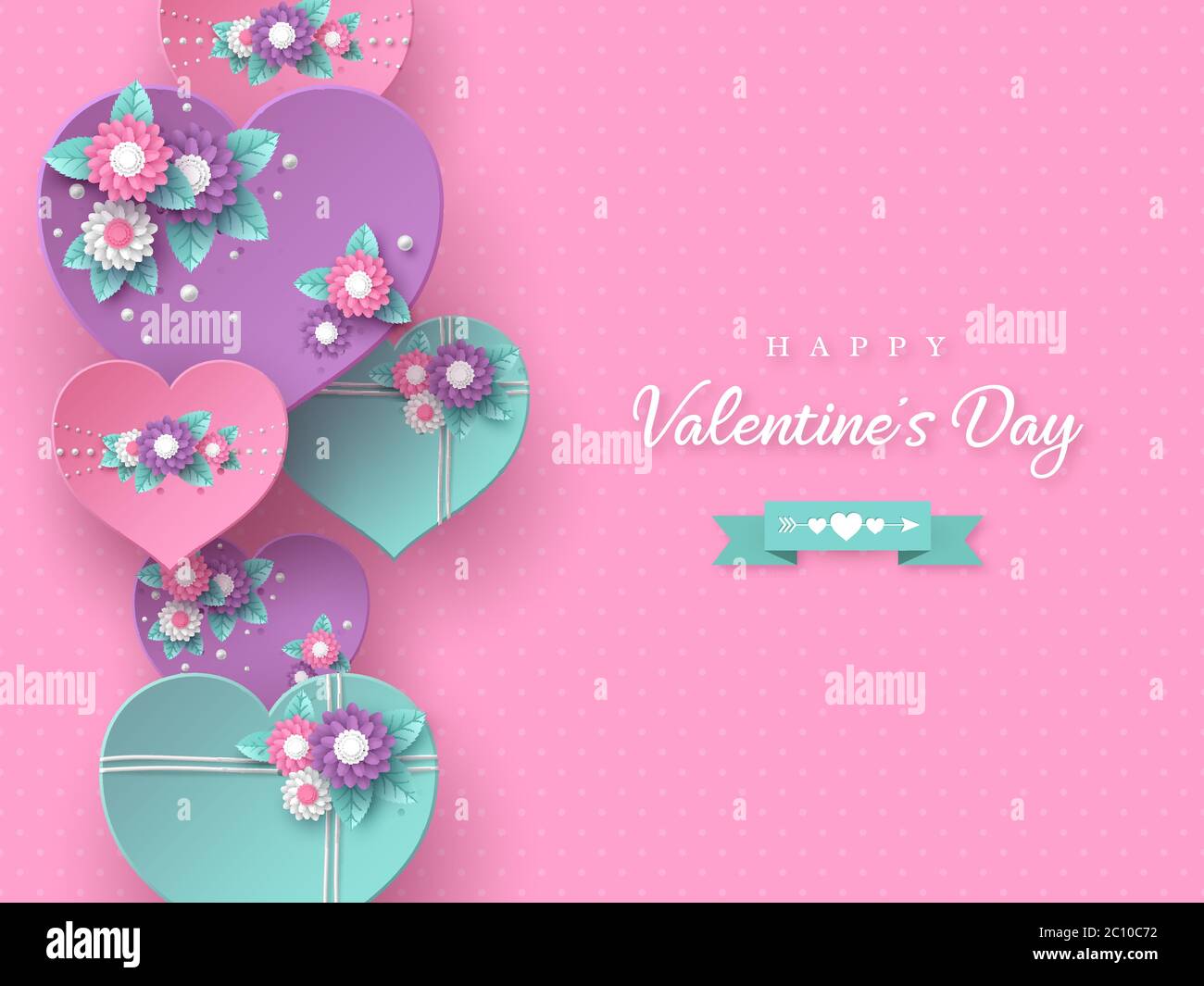 Background valentines day turquoise Stock Vector Images - Alamy