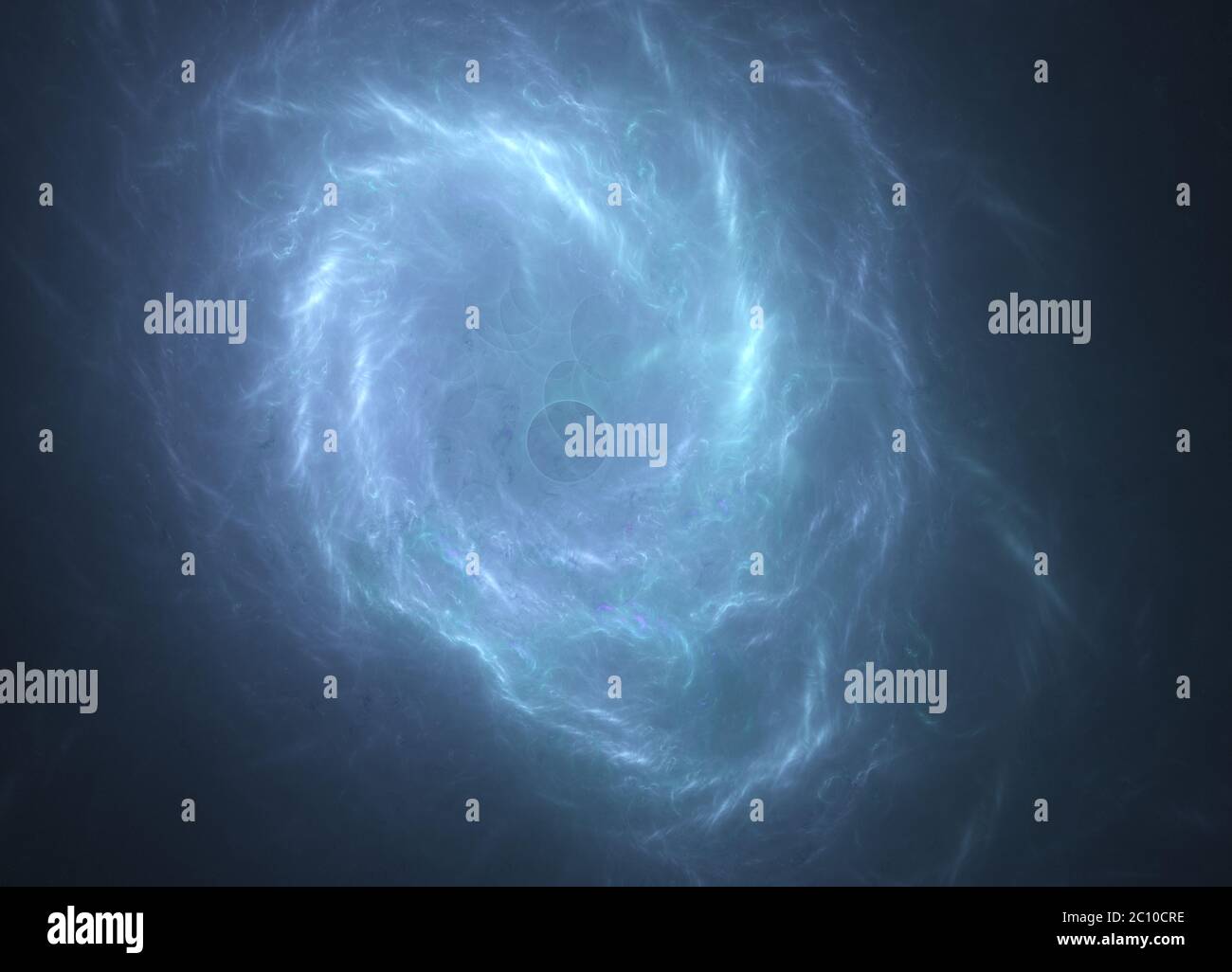 Dark blue background. Design. A twisted green loop rotating around itself  and above it a green square in abstraction Stock Photo - Alamy