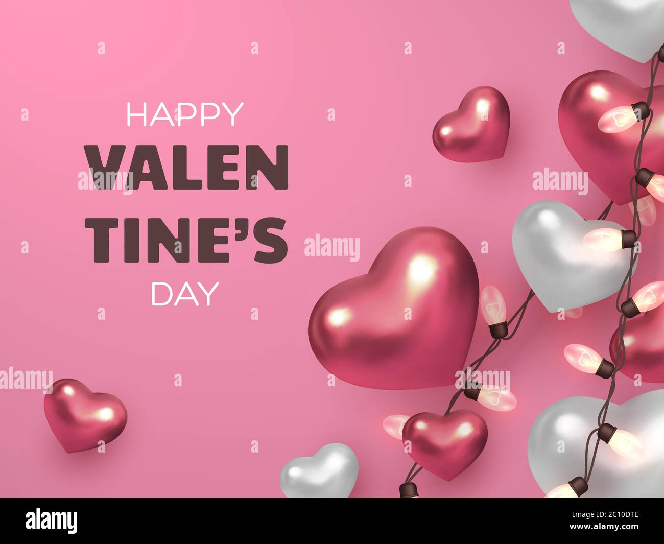 Valentines day, wedding decorative love concept. Stock Vector