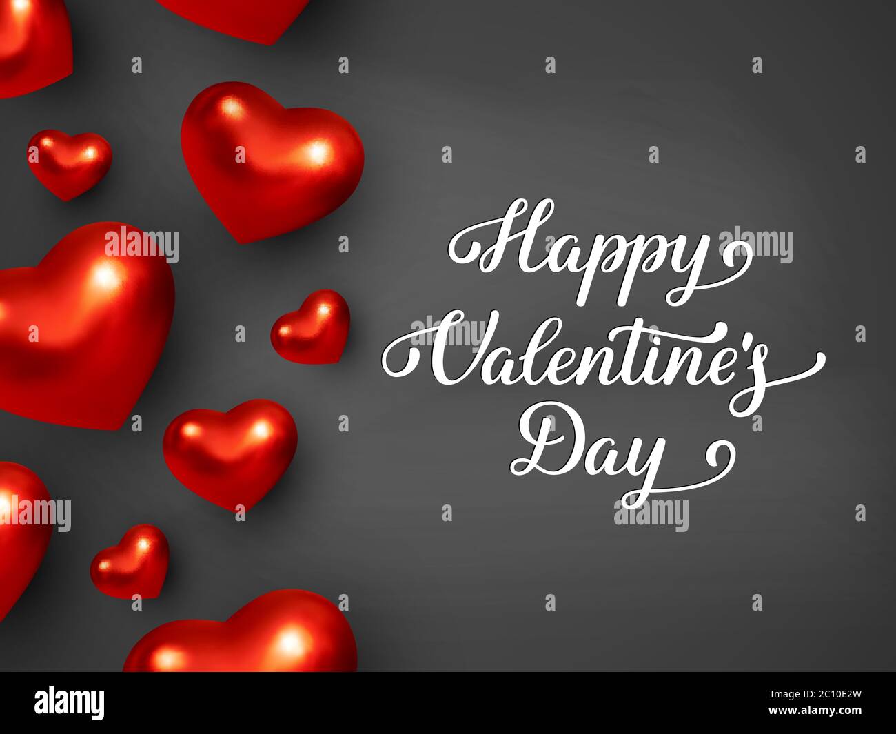 Valentines day lettering red Stock Vector Images - Alamy