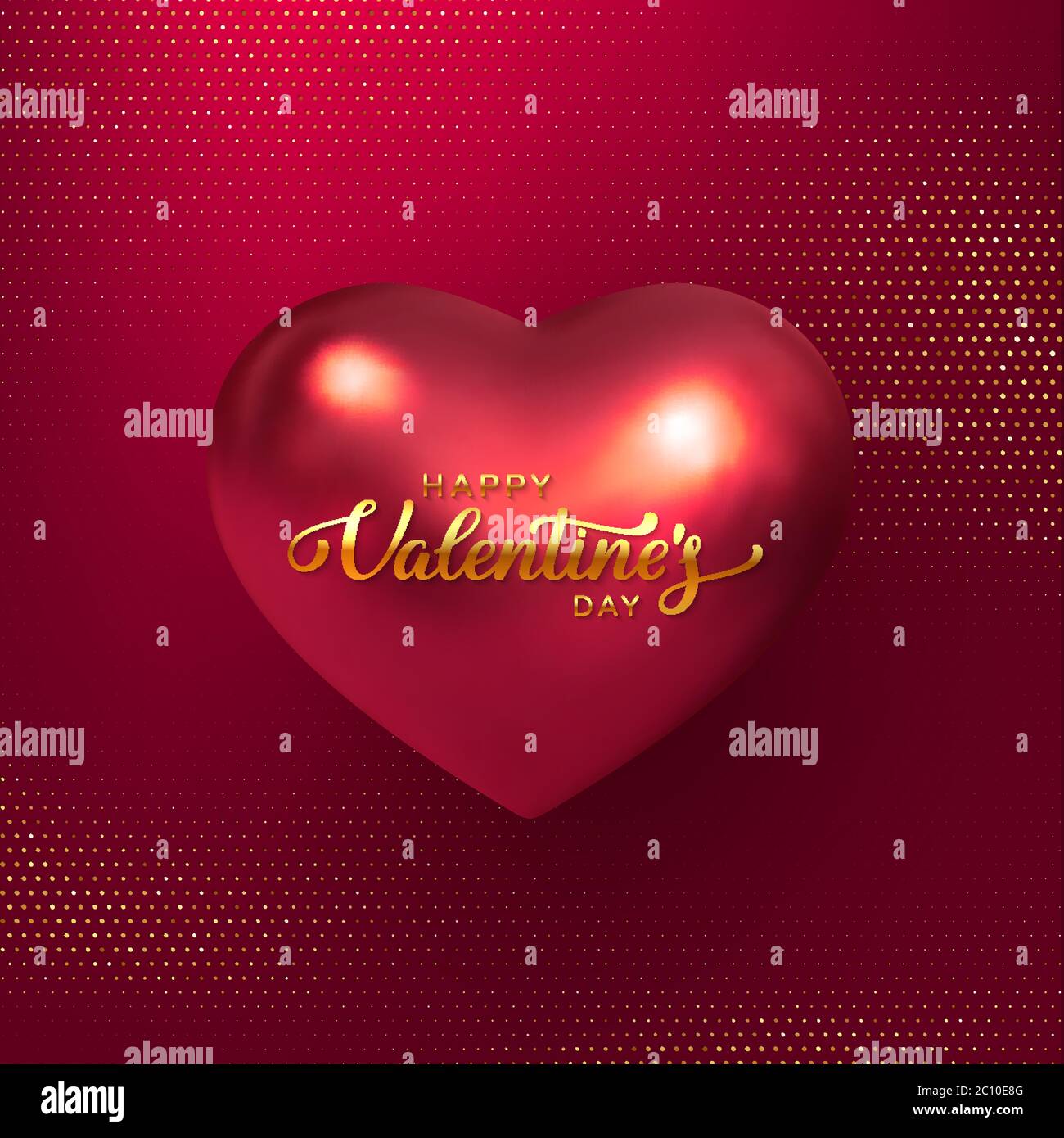 Happy Valentines Day banner. Stock Vector