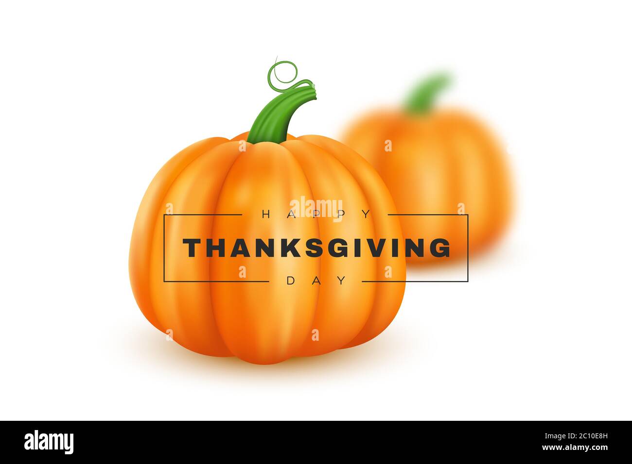 Happy Thanksgiving minimalistic holiday design. Stock Vector