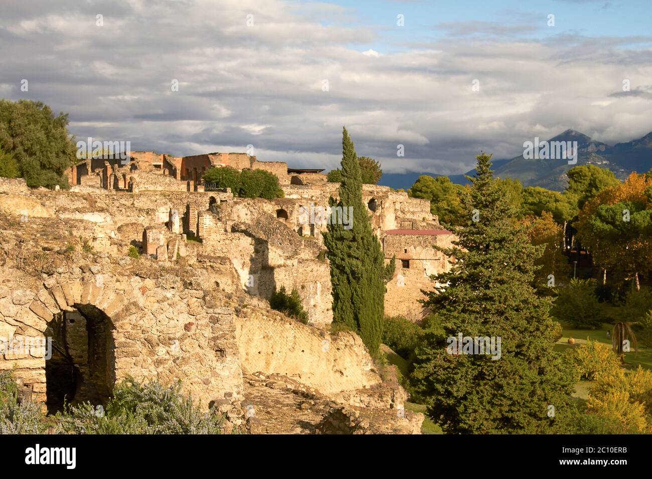 Ruins and Remains of the city of Pompeii Italy Stock Photo