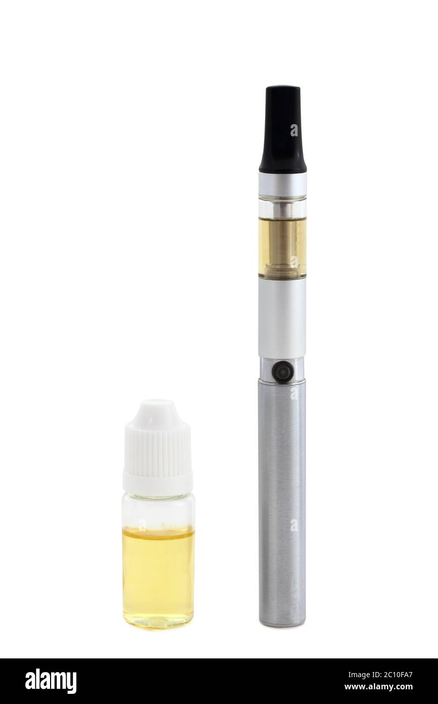 Electronic cigarette with liquid Stock Photo