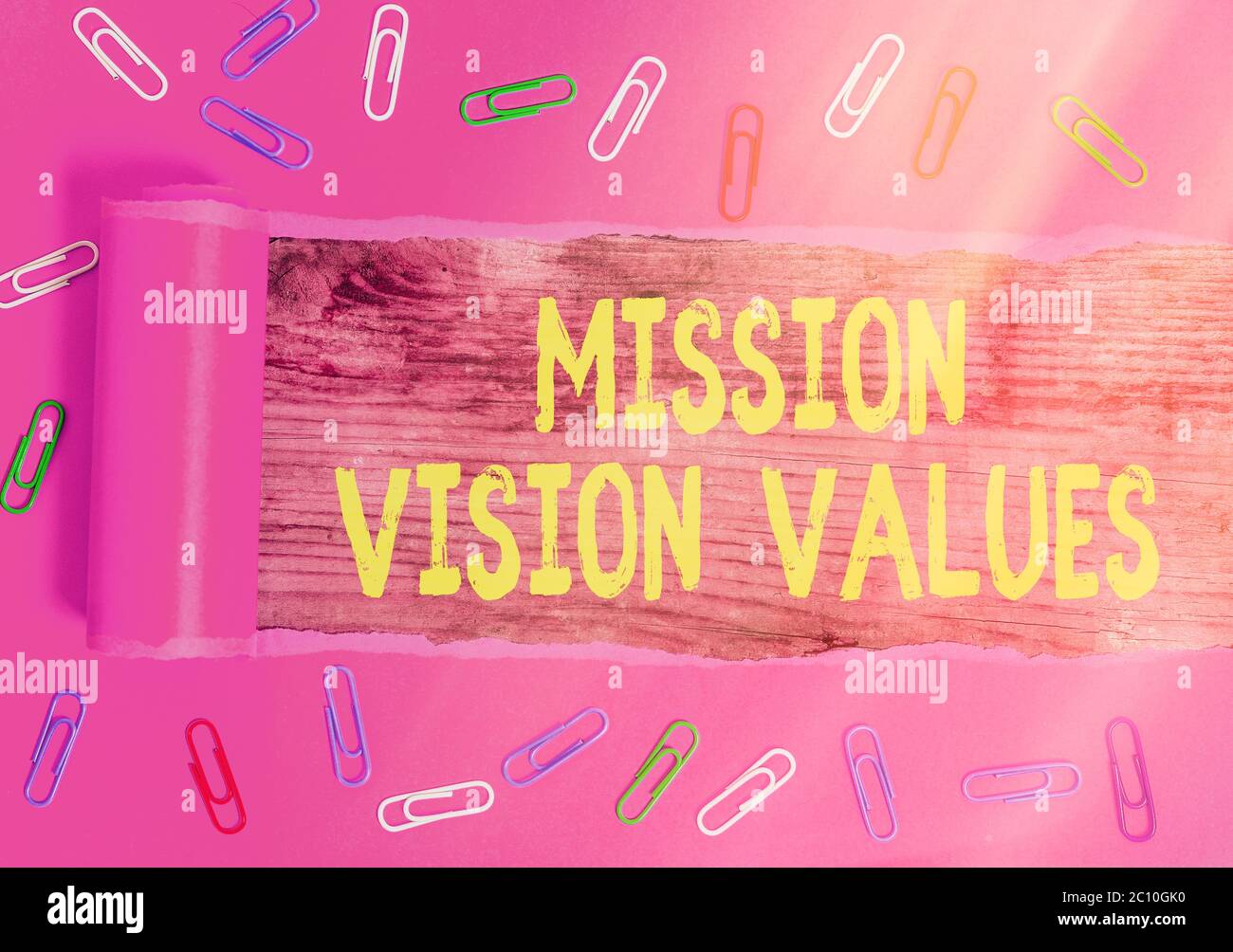 Handwriting text writing Mission Vision Values. Conceptual photo ...