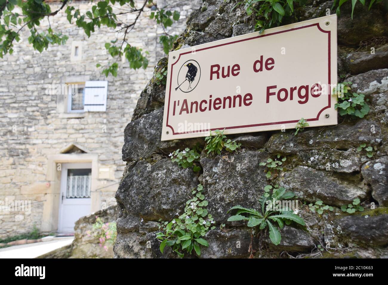 Street sign, Chantemerle les Grignan, Drôme Provençale, France Stock Photo