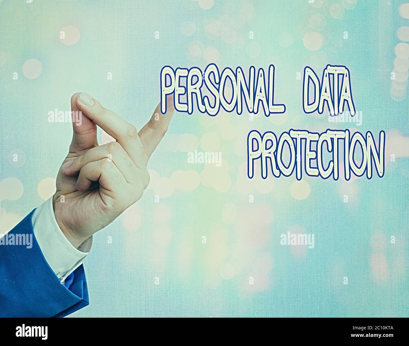 Handwriting text Personal Data Protection. Conceptual photo protecting and identify an individualal information for security system Stock Photo